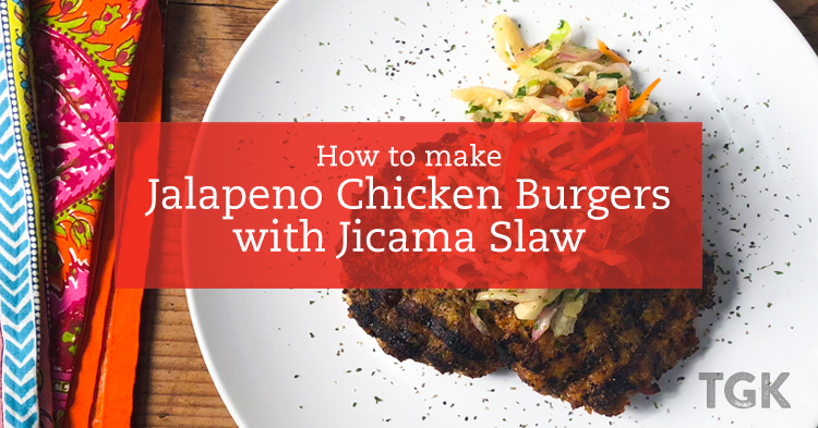 Jalapeño Chicken Burger with Jicama Slaw Recipe