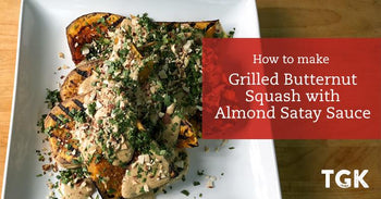 Grilled Butternut Squash with Almond Satay Sauce Recipe