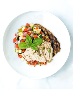 Grilled Chicken Breast Ratatouille And Tunisian Relish
