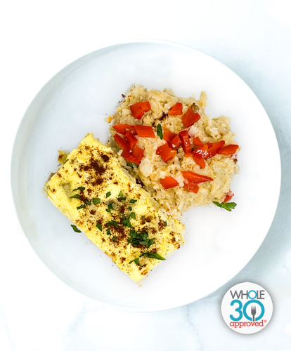 Turkey Chorizo Frittata With Pimento Cheese Grits